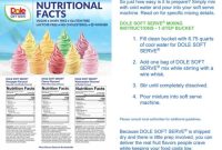 Dole whip nutrition facts